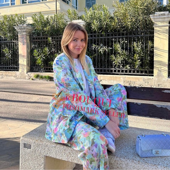 BLOGGERS FAV ZARA FLORAL PRINTED BLAZER - Picture 14 of 16